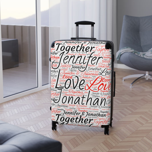 Personalized Words Stylish & Unique Hard-Shell Suitcase: Durable, Lightweight, Expandable Luggage with 360° Swivel Wheels & Secure Lock for Fashion-Forward Travelers, Free US Shipping