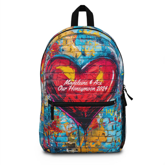 Custom Personalized Graffiti Heart Backpack