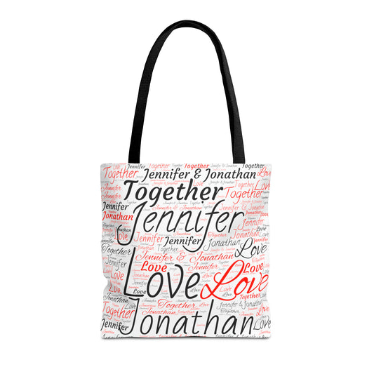 Custom Personalized Names Love Tote Bag